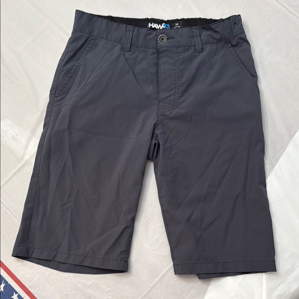 Boys Tony Hawk Black Flat Front Shorts Casual Style size 14